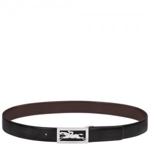 Paski Longchamp Delta Box Męskie Czarne Beżowe | SN-LCMP49433
