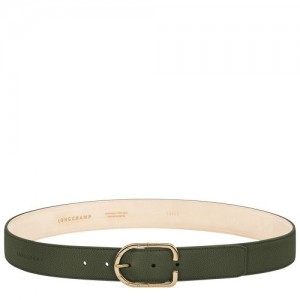 Paski Longchamp Le Foulonné Damskie Khaki | SN-LCMP48956