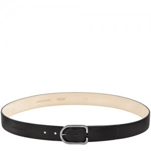 Paski Longchamp Le Foulonné Męskie Czarne | SN-LCMP49446