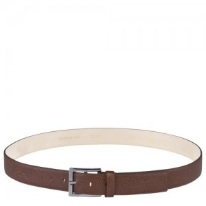 Paski Longchamp Le Pliage Męskie Brązowe | SN-LCMP49463