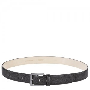 Paski Longchamp Le Pliage Męskie Czarne | SN-LCMP49464