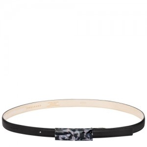 Paski Longchamp Roseau Damskie Czarne | SN-LCMP48954