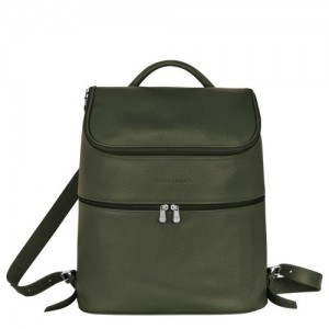 Plecaki Longchamp Le Foulonné Damskie Khaki | SN-LCMP48134