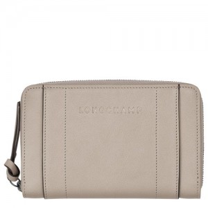 Portfele Longchamp 3d Damskie Beżowe | SN-LCMP48258