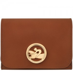 Portfele Longchamp Box-trot Damskie Brązowe | SN-LCMP48256