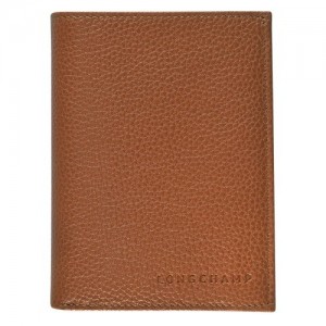Portfele Longchamp Le Foulonné Damskie Brązowe | SN-LCMP48250