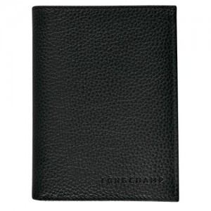 Portfele Longchamp Le Foulonné Damskie Czarne | SN-LCMP48251