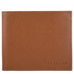 Portfele Longchamp Le Foulonné Damskie Brązowe | SN-LCMP48252
