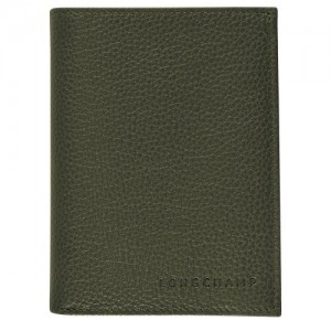 Portfele Longchamp Le Foulonné Damskie Khaki | SN-LCMP48297
