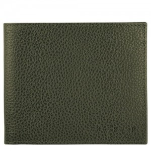 Portfele Longchamp Le Foulonné Męskie Khaki | SN-LCMP49223
