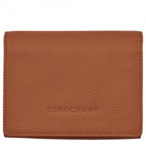 Portfele Longchamp Le Foulonné Męskie Brązowe | SN-LCMP49228