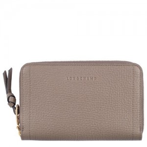 Portfele Longchamp Mailbox Damskie Szare Brązowe | SN-LCMP48246