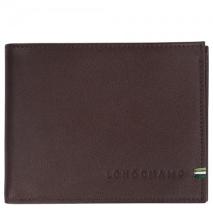 Portfele Longchamp Sur Seine Męskie Beżowe | SN-LCMP49209