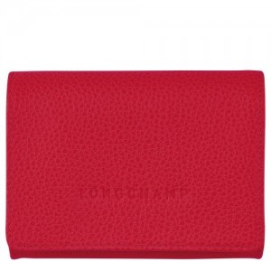 Portmonetki Longchamp Le Foulonné Damskie Czerwone | SN-LCMP48367