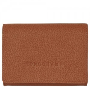 Portmonetki Longchamp Le Foulonné Męskie Brązowe | SN-LCMP49275