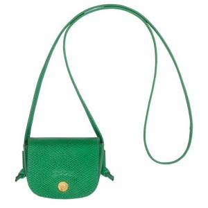 Portmonetki Longchamp éPure With Skórzane Koronkowe Damskie Zielone | SN-LCMP48361