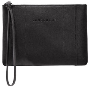 Pouches Longchamp 3d Damskie Czarne | SN-LCMP48431