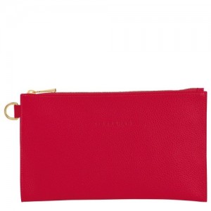Pouches Longchamp Le Foulonné Damskie Czerwone | SN-LCMP48406