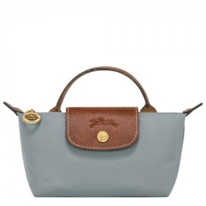 Pouches Longchamp Le Pliage Original With Handle Damskie Szare | SN-LCMP48440