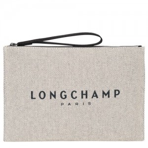 Pouches Longchamp Roseau Damskie Białe | SN-LCMP48381