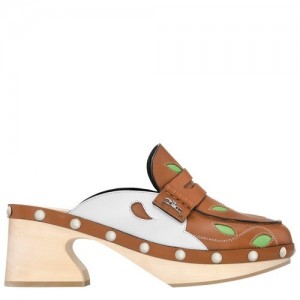 Sandały Longchamp La Cigale Clogs Damskie Brązowe | SN-LCMP48824