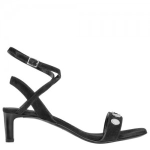 Sandały Longchamp Spring/Summer 2023 Kolekcja Damskie Czarne | SN-LCMP48818