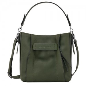 Torba Crossbody Longchamp 3d S Damskie Khaki | SN-LCMP47920