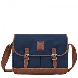Torba Crossbody Longchamp Boxford L Męskie Niebieskie | SN-LCMP49092