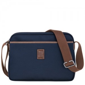 Torba Crossbody Longchamp Boxford M Camera Męskie Niebieskie | SN-LCMP49089
