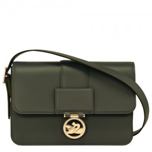 Torba Crossbody Longchamp Box-trot M Damskie Khaki | SN-LCMP47908