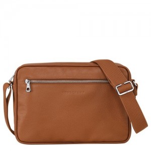 Torba Crossbody Longchamp Le Foulonné M Camera Męskie Brązowe | SN-LCMP49100