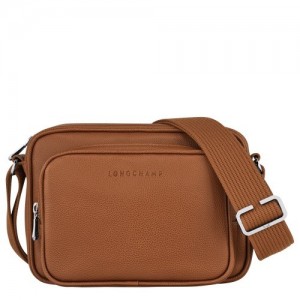 Torba Crossbody Longchamp Le Foulonné S Camera Męskie Brązowe | SN-LCMP49103