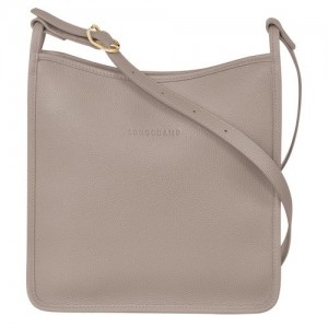 Torba Crossbody Longchamp Le Foulonné M Damskie Szare | SN-LCMP47858