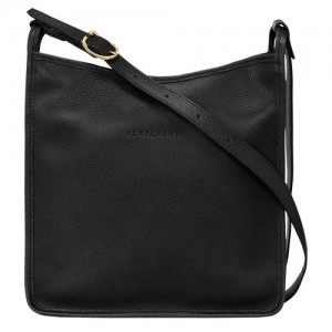 Torba Crossbody Longchamp Le Foulonné M Damskie Czarne | SN-LCMP47860
