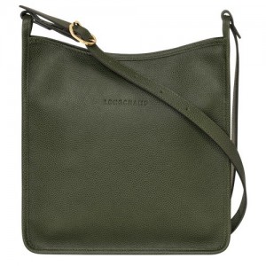 Torba Crossbody Longchamp Le Foulonné M Damskie Khaki | SN-LCMP47925