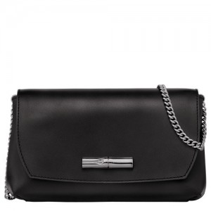 Torba Crossbody Longchamp Roseau Damskie Czarne | SN-LCMP47878