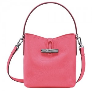 Torba Crossbody Longchamp Roseau Essential Xs Bucket Damskie Różowe | SN-LCMP47875