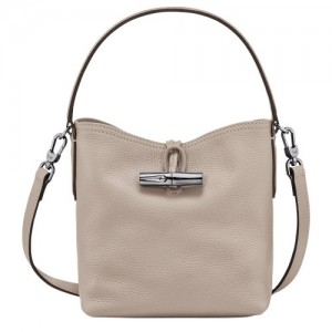 Torba Crossbody Longchamp Roseau Essential Xs Bucket Damskie Beżowe | SN-LCMP47876