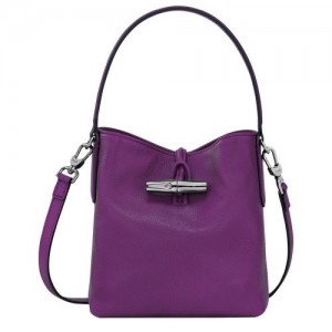 Torba Crossbody Longchamp Roseau Xs Bucket Damskie Fioletowe | SN-LCMP47936