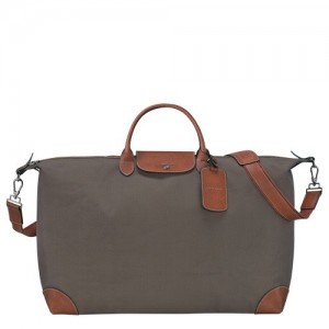 Torby Podróżne Longchamp Boxford M Damskie Brązowe | SN-LCMP48507
