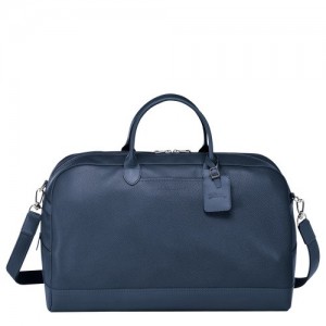 Torby Podróżne Longchamp Le Foulonné M Męskie Granatowe | SN-LCMP49304
