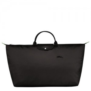 Torby Podróżne Longchamp Le Pliage Green M Męskie Czarne | SN-LCMP49301