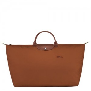 Torby Podróżne Longchamp Le Pliage Green M Damskie Brązowe | SN-LCMP48490
