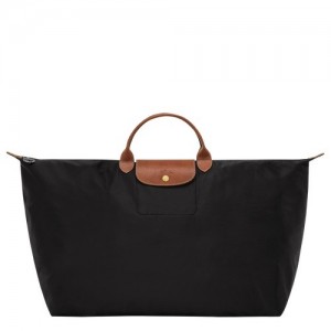 Torby Podróżne Longchamp Le Pliage Original M Damskie Czarne | SN-LCMP48505