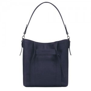 Torby Przez Ramię Longchamp 3d M Hobo Damskie Granatowe | SN-LCMP48055