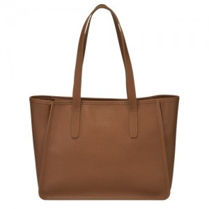 Torby Przez Ramię Longchamp Le Foulonné L Tote Damskie Brązowe | SN-LCMP47989