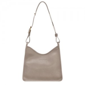Torby Przez Ramię Longchamp Le Foulonné M Hobo Damskie Szare | SN-LCMP47991