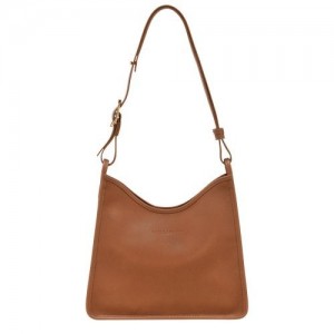 Torby Przez Ramię Longchamp Le Foulonné M Hobo Damskie Brązowe | SN-LCMP47992