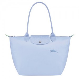 Torby Przez Ramię Longchamp Le Pliage Green M Tote Damskie Niebieskie | SN-LCMP47966