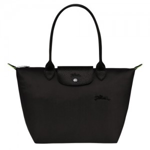 Torby Przez Ramię Longchamp Le Pliage Green M Tote Damskie Czarne | SN-LCMP47971